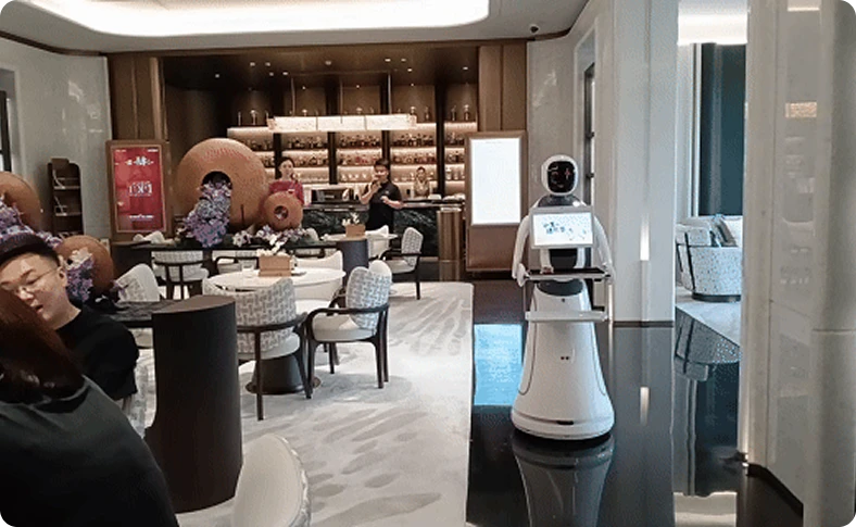 La technologie illumine le service ! Amy Delivery Robot Redefine l&rsquo;exp&eacute;rience du centre de vente chez Tianyuan Longting