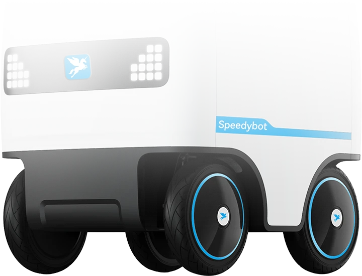 Robot de livraison int&eacute;rieur et ext&eacute;rieur Speedybot