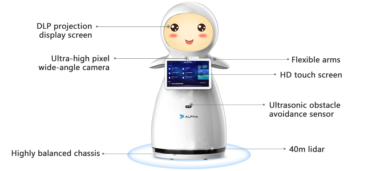 Robot de service IA de neige